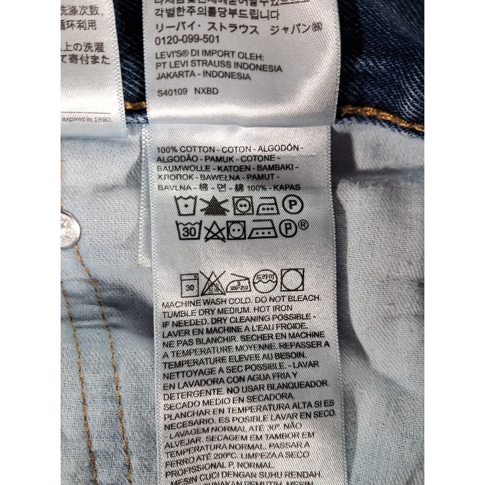Levi's Strauss & Co Jeans Mens Sz 42x32 550 Relaxed Fit Straight Leg Denim Blue - Picture 8 of 16